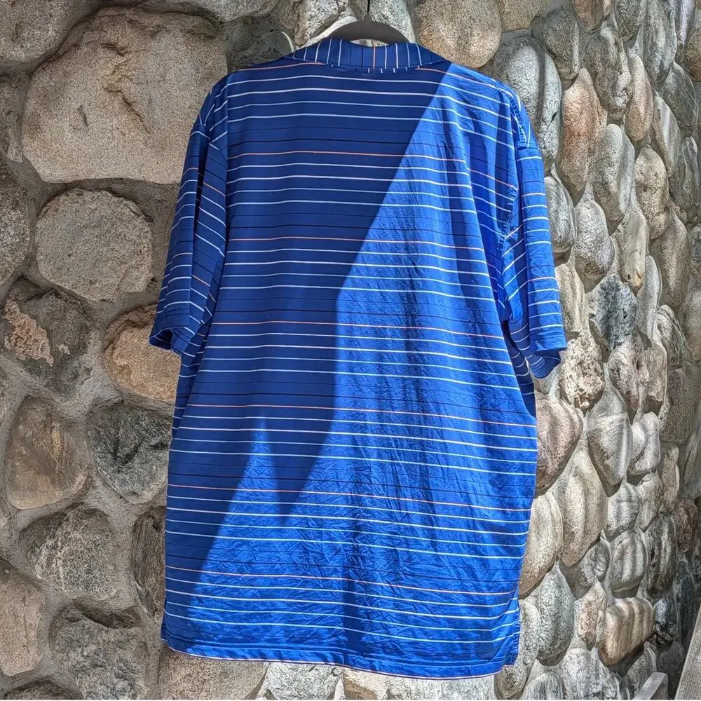 Peter Millar Men's XL Polo Shirt Blue Quiet Luxury Old Money Golfcore Preppy